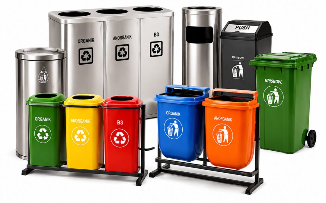 Panduan Memilih Material Tempat Sampah Proyek: Kapan Harus Pakai Stainless, Besi, Fiber, atau HDPE?